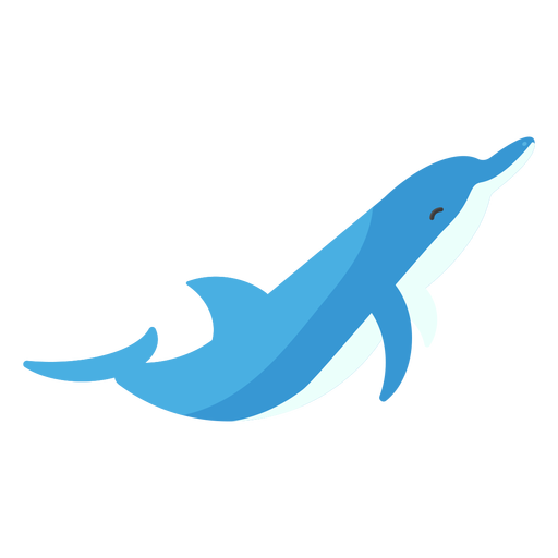 Golfinho flipper cauda plana