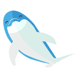 Dolphin tail flipper swimming flat PNG Design