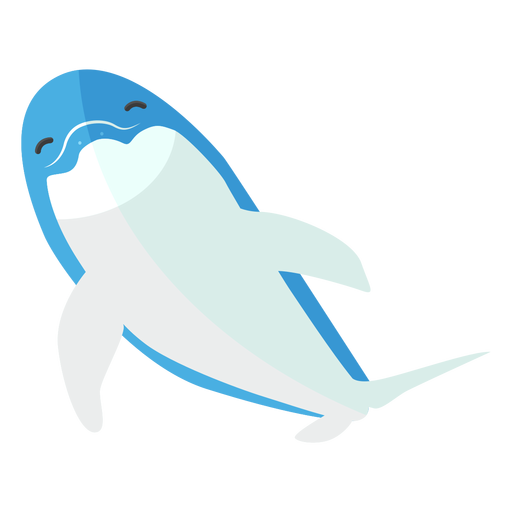 Aleta de cola de delfín nadando plana Diseño PNG