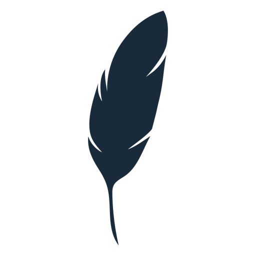 Down feather silhouette PNG Design