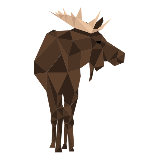 Elk moose antler hoof low poly PNG Design