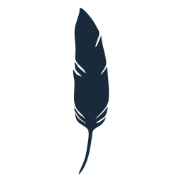 Silhouette mit Federn versehen PNG-Design