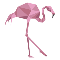 Flamingo pink beak leg low poly PNG Design