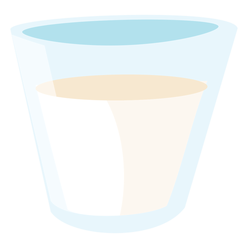 Glas Milch flach PNG-Design