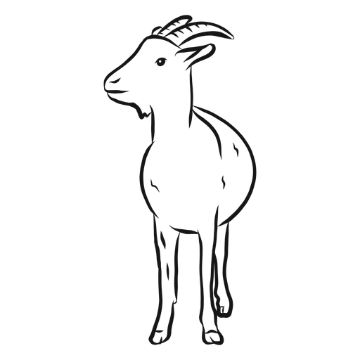 Goat horn hoof sketch PNG Design