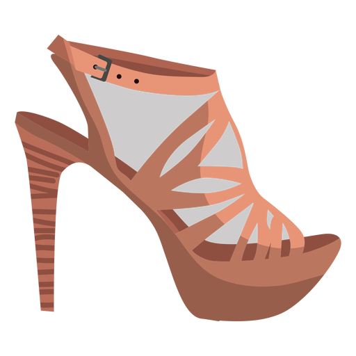 Heel strap sandal open toe sandal mule spike heel stiletto heel buckle illustration PNG Design