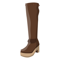 Ilustração em renda de salto de bota de juta Desenho PNG
