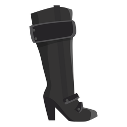 Hessian boot high boot heel flat PNG Design Transparent PNG