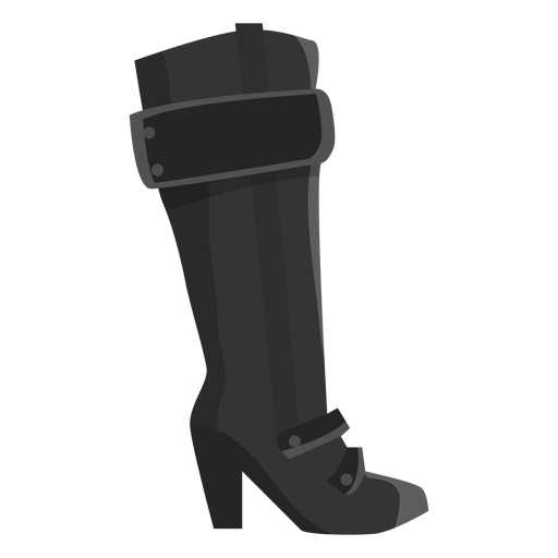 Hessian boot high boot heel flat PNG Design