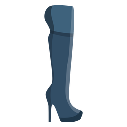 High boot heel hessian boot flat PNG Design Transparent PNG