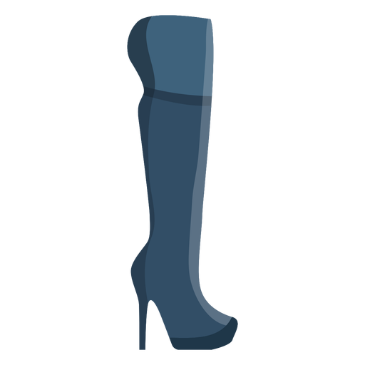 High boot heel hessian boot flat PNG Design