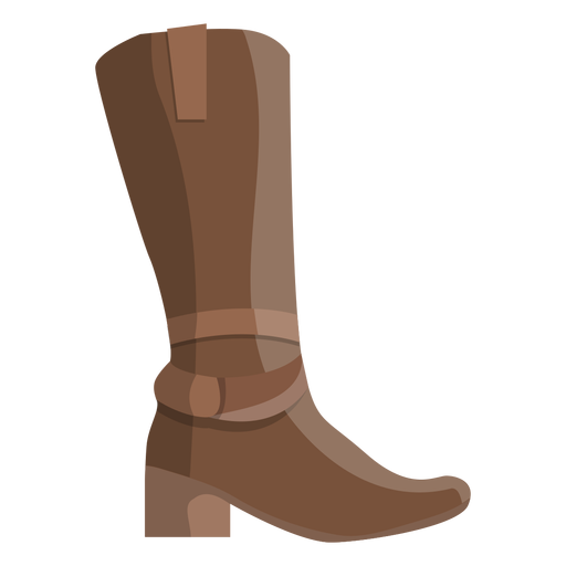 High boot heel toe flat