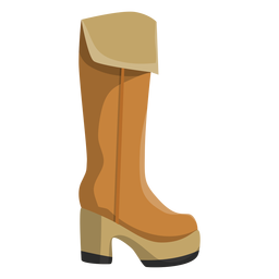 Botas de cano alto salto alto plano Desenho PNG