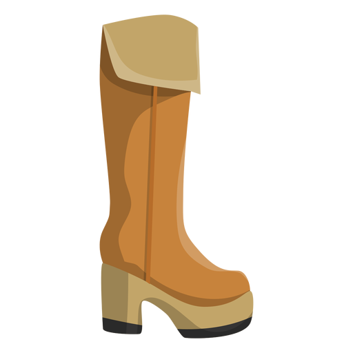 High boot hessian boot heel flat PNG Design