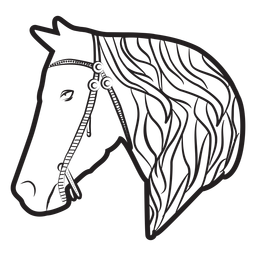 Ilustración de brida de melena de caballo Transparent PNG