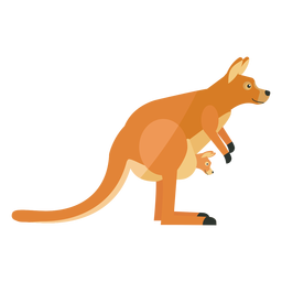 Download Kangaroo Baby Kangaroo Ear Tail Leg Flat Transparent Png Svg Vector