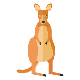 Kangaroo ear leg tail flat PNG Design