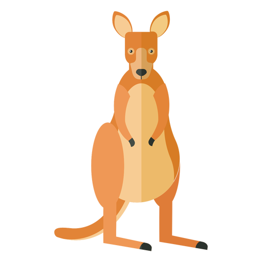 Kangaroo ear leg tail flat PNG Design
