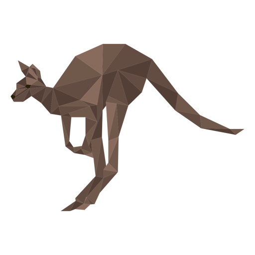 Kangaroo ear leg tail low poly PNG Design