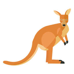 Kangaroo Tail Ear Leg Flat PNG & SVG Design For T-Shirts