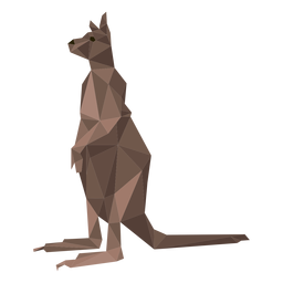 Perna de cauda de canguru poli baixa Desenho PNG
