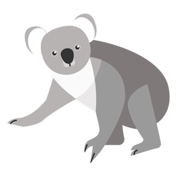 Koala ear leg nose flat PNG Design