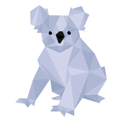 Koala-Ohrbeinnase niedrig Poly PNG-Design