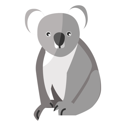 Koala nariz pierna oreja plana Diseño PNG