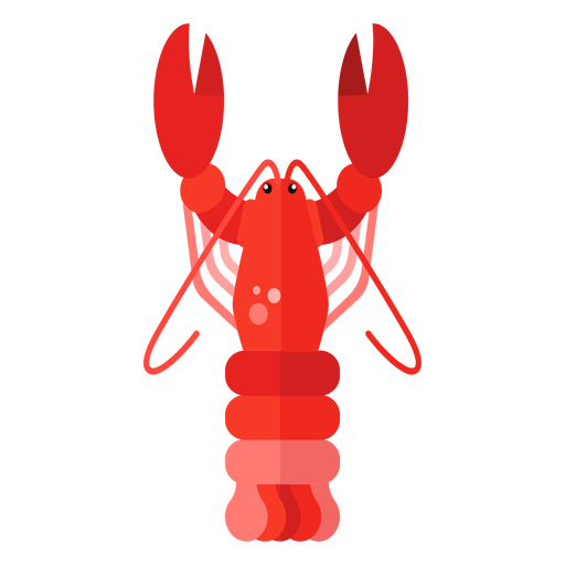 Lobster tail antenna claw flat PNG Design