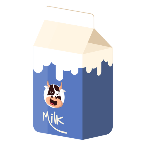 Milk box milk cow illustration PNG Design