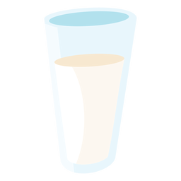 Vaso de leche plana Transparent PNG