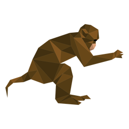 Monkey leg tail low poly PNG Design