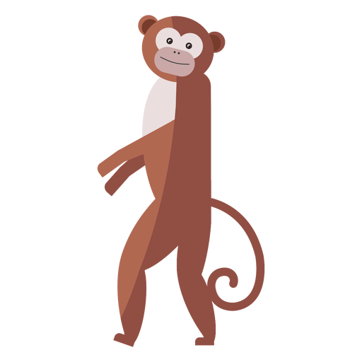 Monkey leg tail muzzle flat PNG Design