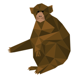 Poli baixa perna focinho de macaco Desenho PNG
