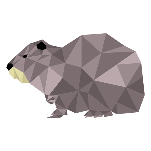 Otter muzzle low poly PNG Design