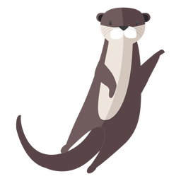 Otter Mündungsschwanz flach PNG-Design