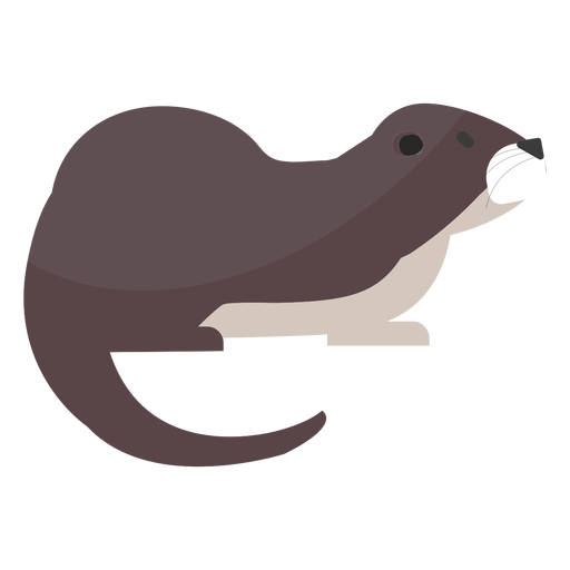 Otter muzzle tail leg flat PNG Design