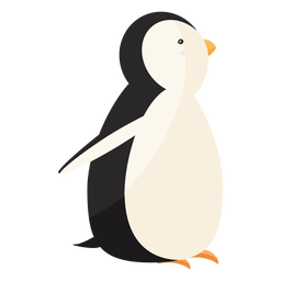 Penguin beak fat wing flat PNG Design