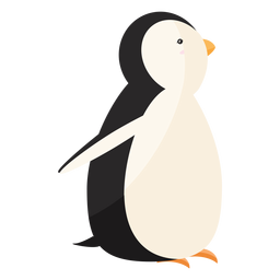 Pico de pingüino ala grasa plana Diseño PNG