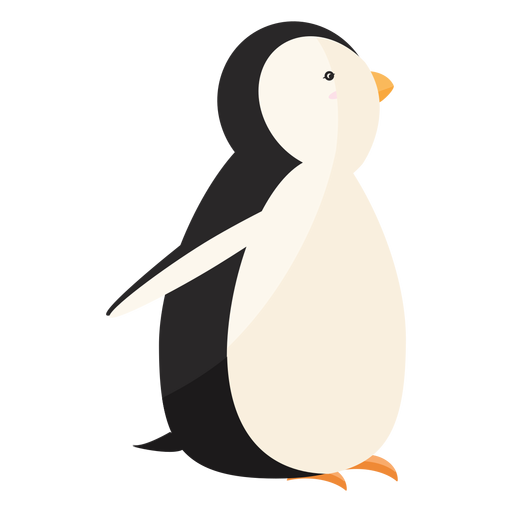 Pico de pingüino ala grasa plana Diseño PNG