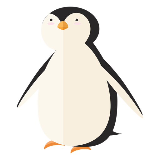 Bico de pinguim com asa plana Desenho PNG