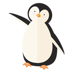 Pinguim bico gordo asa achatada Transparent PNG