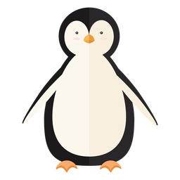 Pinguinflügelschnabel flach PNG-Design