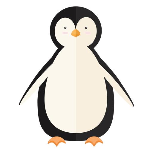 Penguin wing beak flat PNG Design