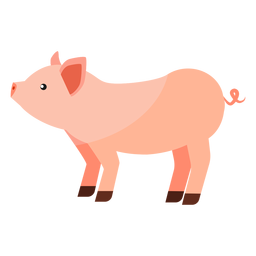 Schweinschnauze Hufohr flach PNG-Design