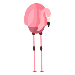 Rosa Flamingobeinschnabel flach PNG-Design