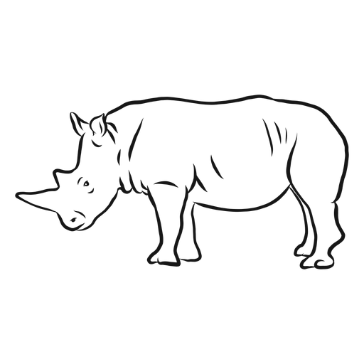Desenho de rinoceronte com rinoceronte Desenho PNG