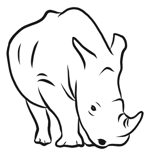 Rhinoceros rhino horn sketch - Transparent PNG & SVG vector file