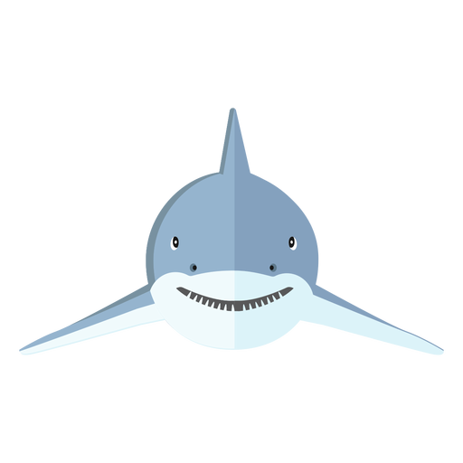 Diente de aleta de tiburón plano Diseño PNG