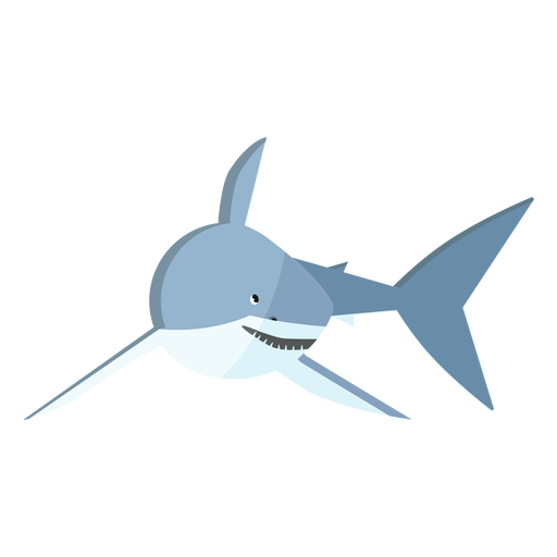 Shark tail fin tooth flat PNG Design